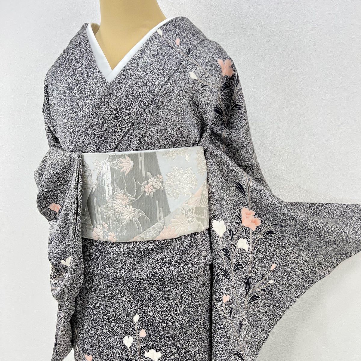 正絹【未使用品 叩き染】お花 暈しに訪問着 袷b627 | smsgolubovci.me