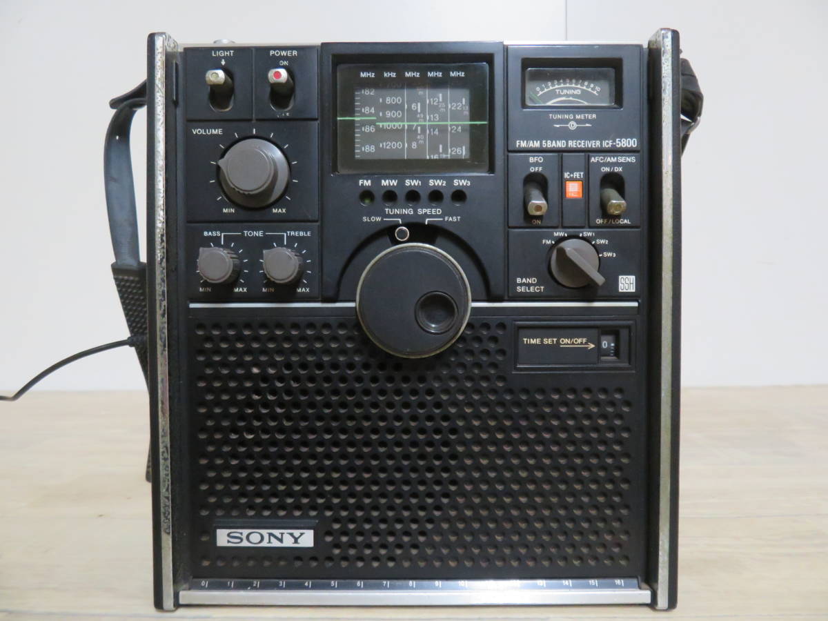 SONY ICF-5800 スカイセンサー 5バンド BCLラジオ ACアダプター付き