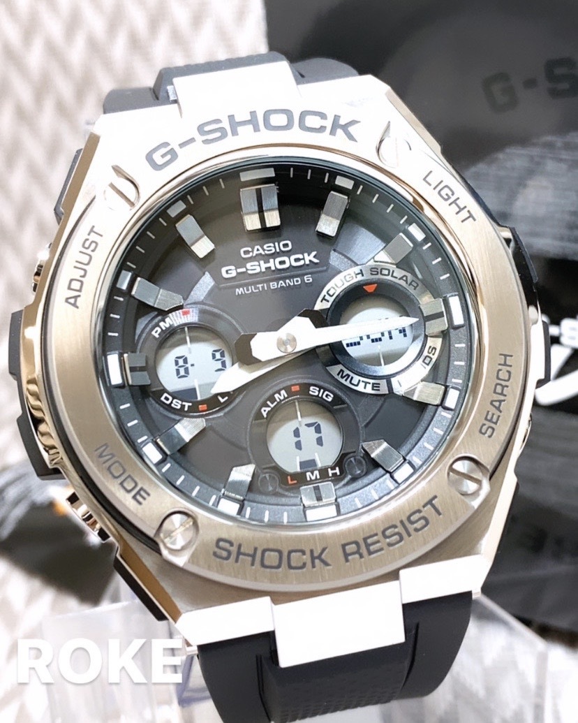 新品 G-SHOCK 電波ソーラー腕時計 G-STEEL カシオ Gショック Gスチール CASIO 腕時計 ビックフェイス 電波ソーラー 多機能腕時計  メンズ