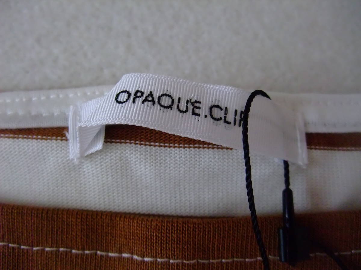 ★新品♪OPAQUE.CLIP ボーダー柄カットソー　40(L)_画像4