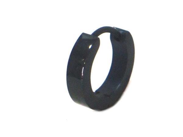 3mm width black color flat strike . stainless steel earrings Stainless 13101401