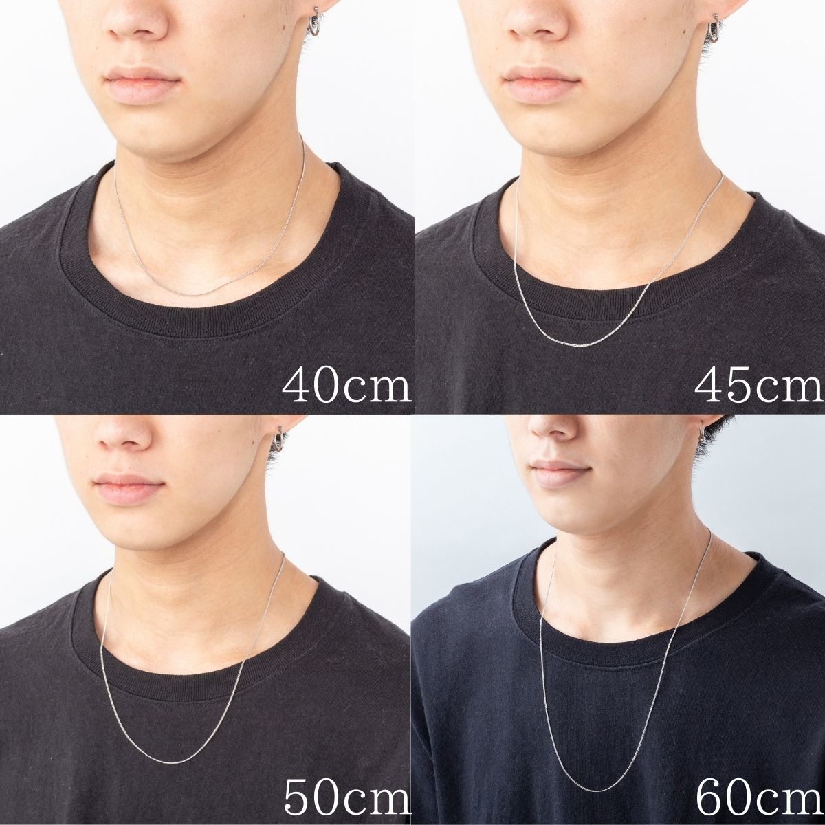 【18金/K18WG刻印有り】60cm/1,2mm/喜平ネックレスチェーン/ホワイトゴールド/メンズ/レディース_画像3