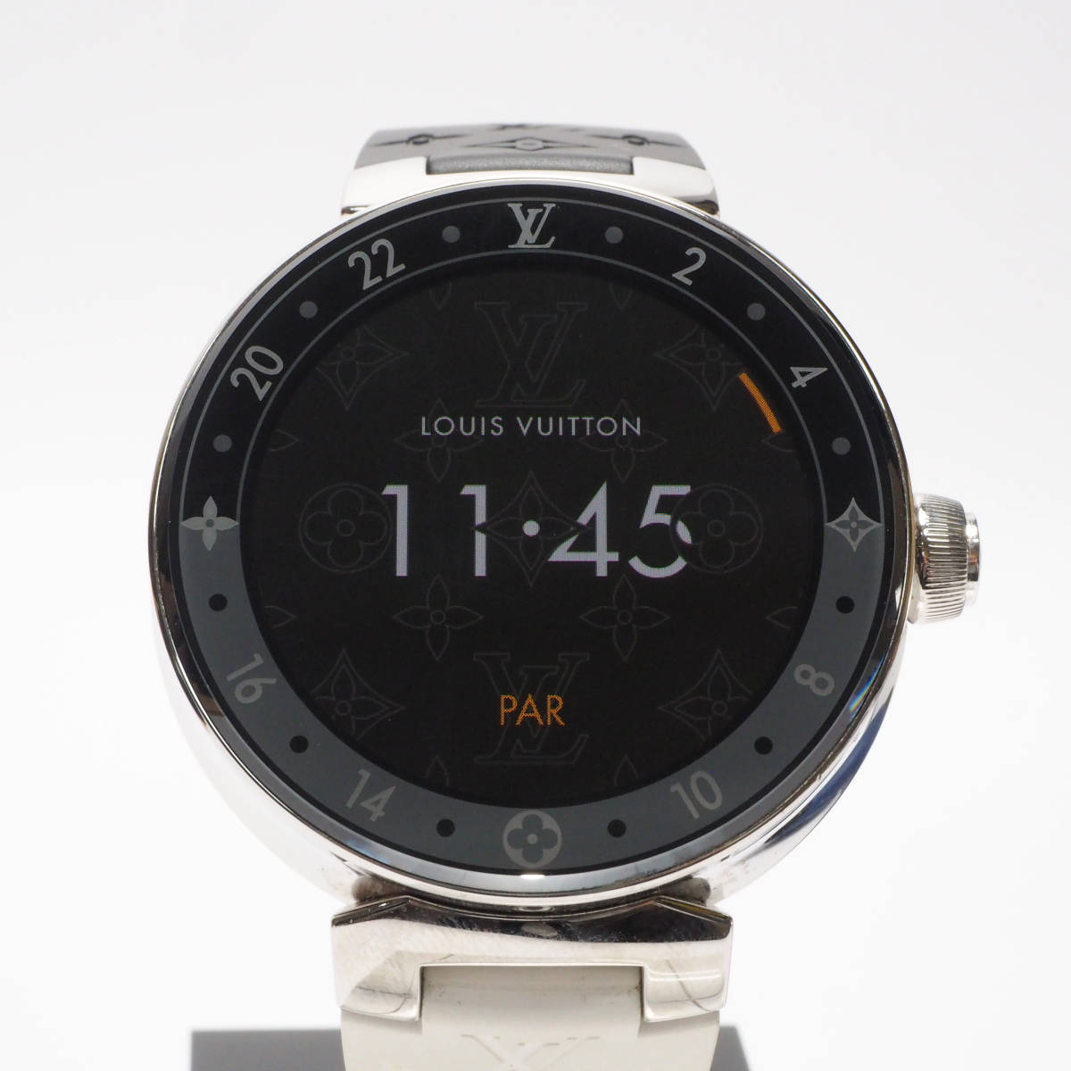 Louis Vuitton LV ルイヴィトン ダミエ タンブール ホライゾン V2 QA050 スマートウォッチ 腕時計 ユニセックス 動作確認済み 美品 1円_画像3