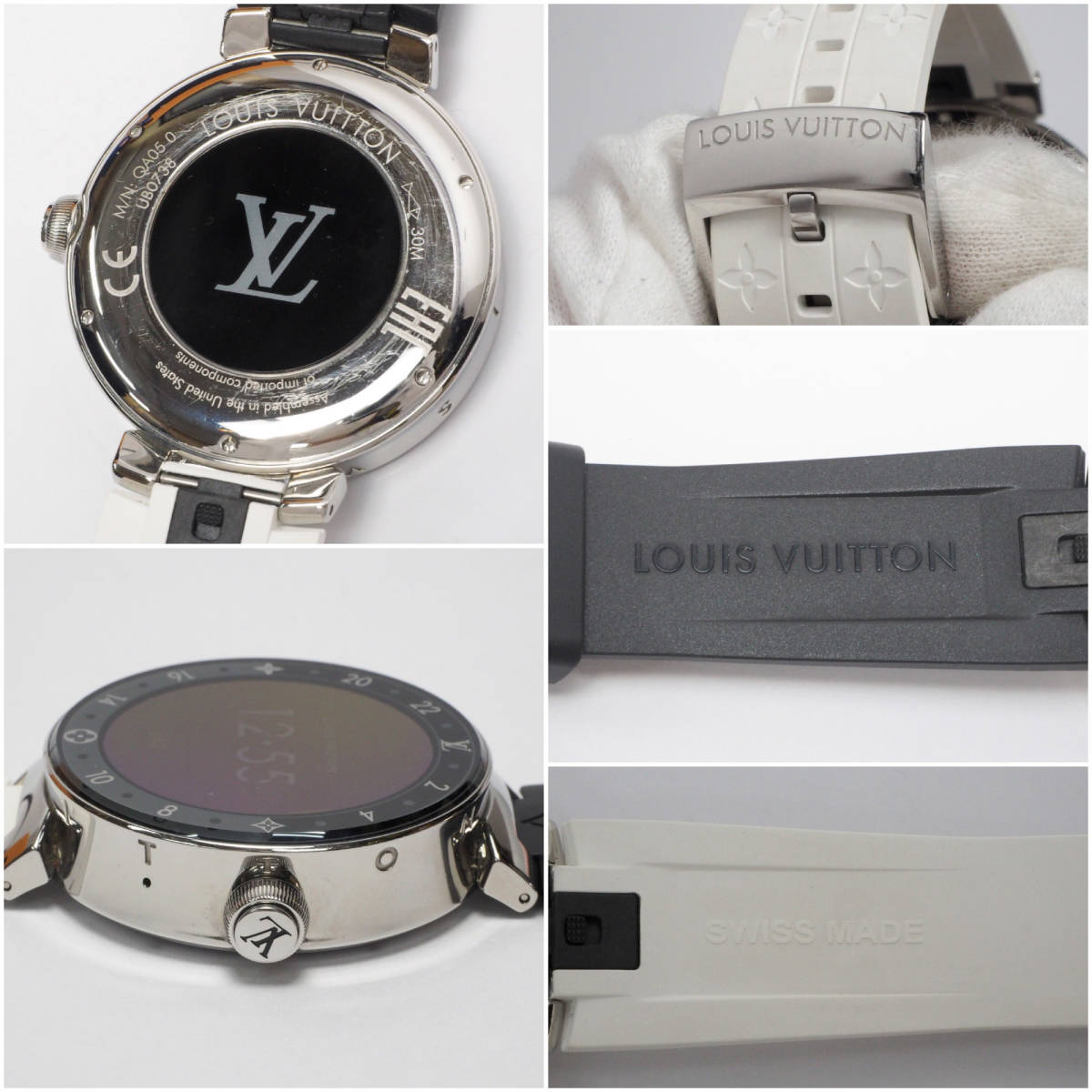 Louis Vuitton LV ルイヴィトン ダミエ タンブール ホライゾン V2 QA050 スマートウォッチ 腕時計 ユニセックス 動作確認済み 美品 1円_画像6