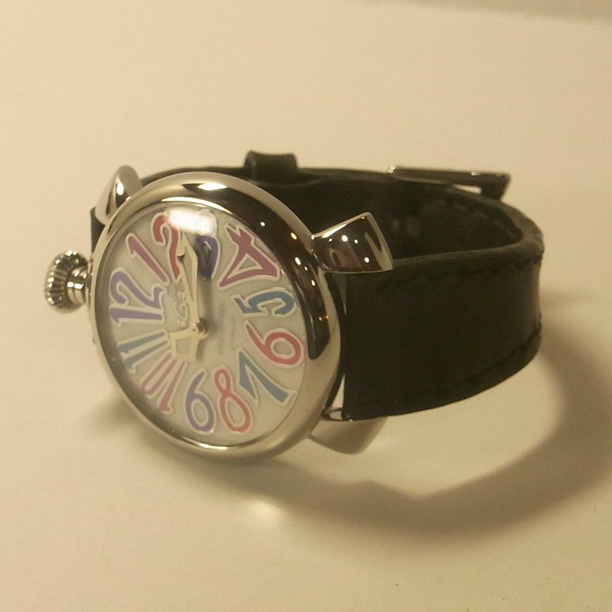 美品 稼働品 GaGa MILANO MANUALE 40MM ガガミラノ マヌアーレ40mm クオーツ 腕時計 新品牛革黒ベルト 激安販売中 ガガミラノ 新品牛革ベルト 腕時計 クオーツ マヌアーレ40mm 腕時計(アナログ)