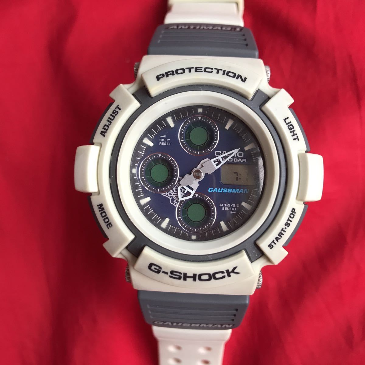 買い保障できる GRAY WHITE IN MEN G-SHOCK アナデジ メンインホワイト