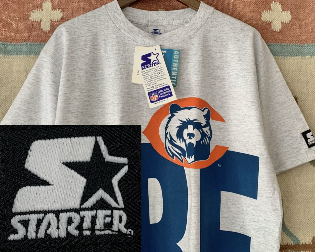 デッドストック USA製 1993年 STARTER NFL Chicago Bears 90s ビンテージ スターター 巻きプリント 半袖 Tシャツ L vintage アメフト //