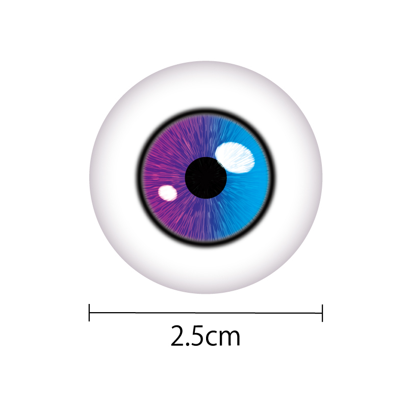 缶バッチ 目玉 25mm （青） ハロウィン 使い方色々 ワンポイント どこにでも 目 瞳 単眼 汎用 リアル_画像4