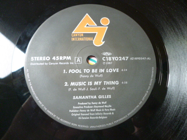 Samantha Gilles / Special 12 Inches ライナー付POPダンス 12EP Fool To Be In Love / Music Is My Thing / Let Me Feel It / Secret Love_画像4