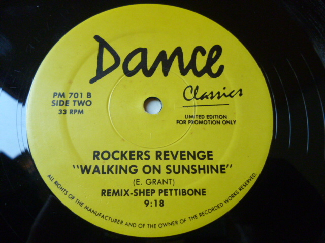 Rockers Revenge / Walkin' On Sunshine 最高名曲 DISCO 12 Shep Pettibone Remix The Prelude Megamix 収録　試聴_画像1