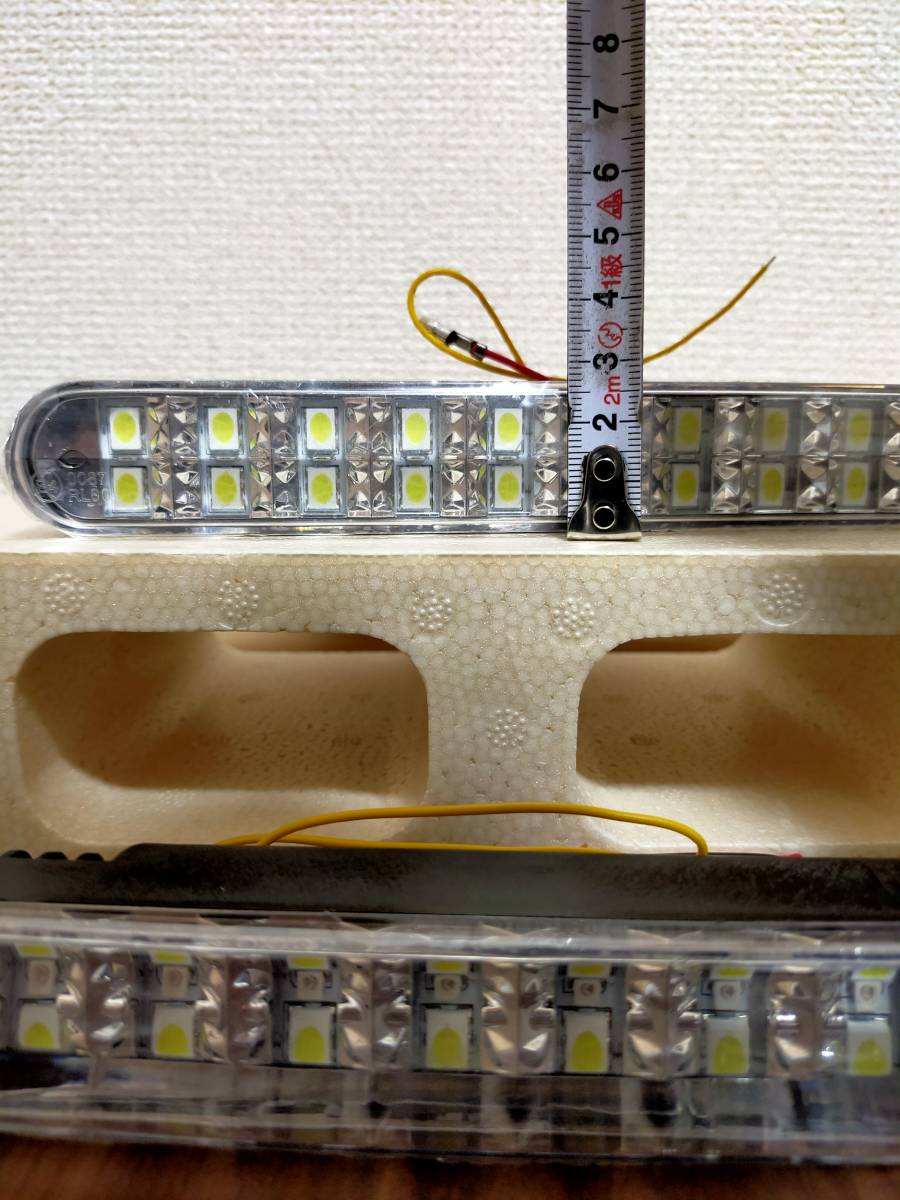 残り1 LED デイライト ホワイト アンバー 汎用_画像6