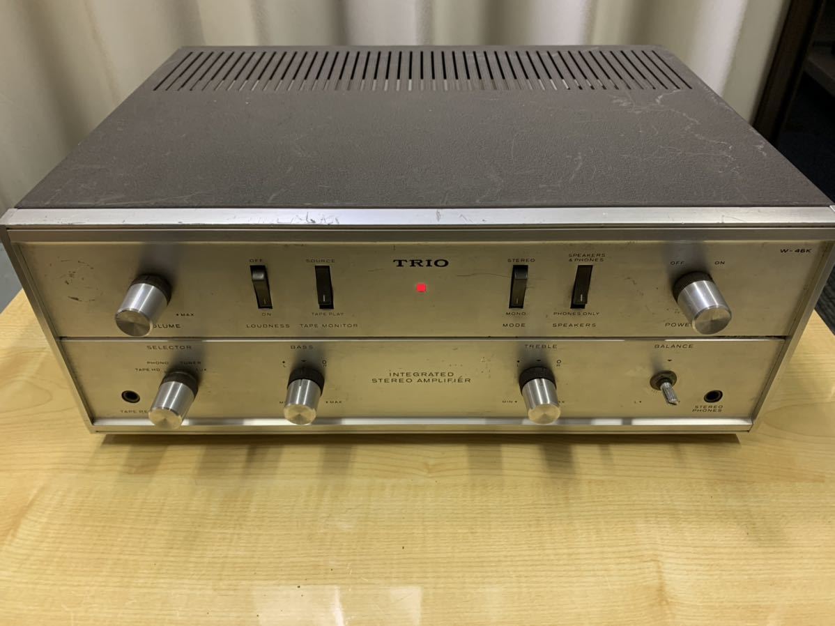 2021最新のスタイル W-46K Trio プリメインアンプ STEREO トリオ W-46K