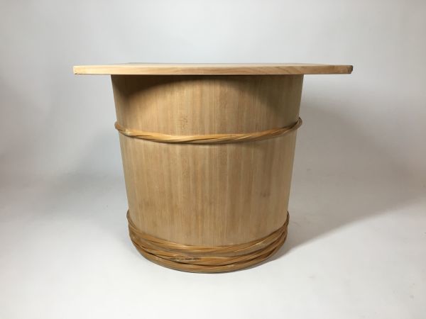 旧家蔵出 掘り出し物 つくばい桶 茶道具 茶事 杉板付「表千家 裏 旧家蔵出 掘り出し物 つくばい桶 茶道具 茶事 杉板付「表千家 裏
