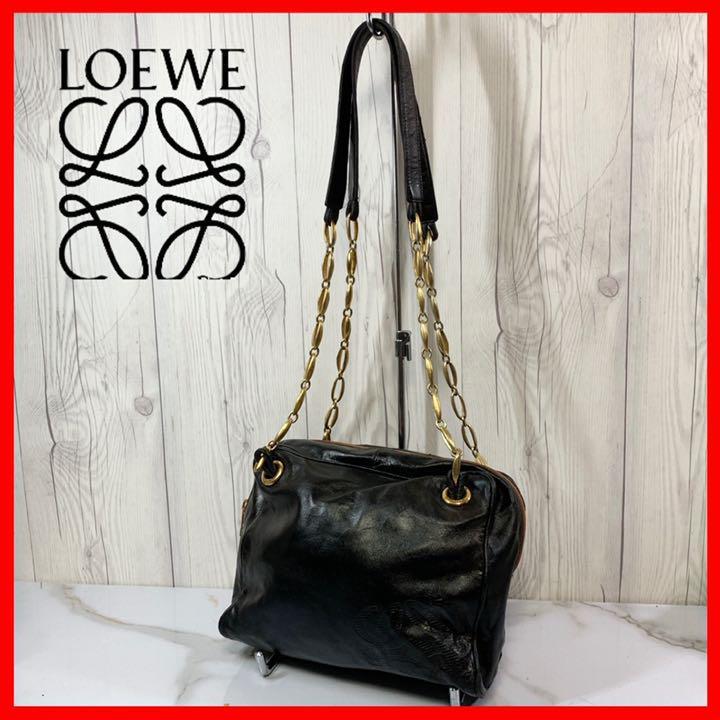 ヤフオク! - LOEWE ロエベ ショルダー バッグ チェーン アナ