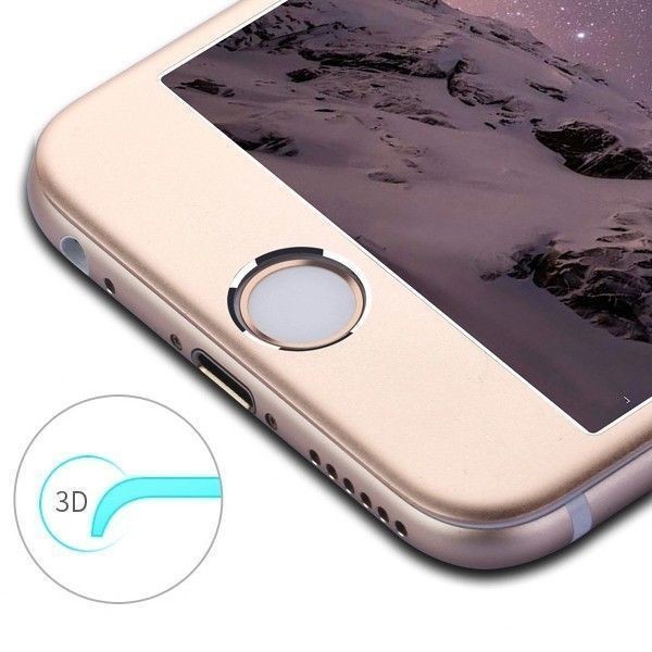  free shipping silver iphone6s iphone6 aluminium titanium the glass film metal cover seal seat iPhone screen 3D bending surface 9H