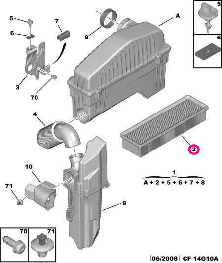 CITROEN Citroen C3 A31KFU for air filter 