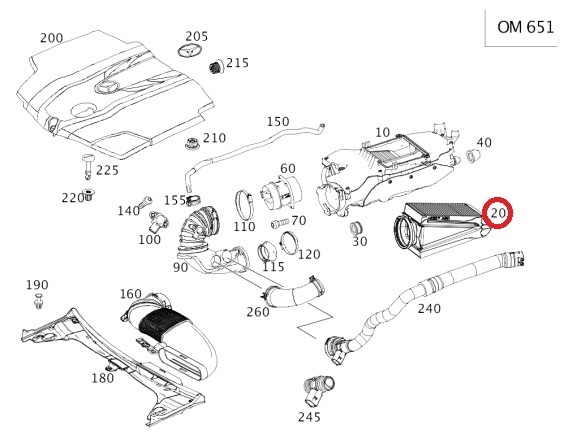 ベンツ Cクラスステーションワゴン(W205) 205204用 エアフィルター Mercedes-Benz メルセデス・ベンツ_画像2