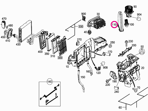 ベンツ CLSシューティングブレーク(W218) 218961用 エアコンフィルター Mercedes-Benz メルセデス・ベンツ_画像2