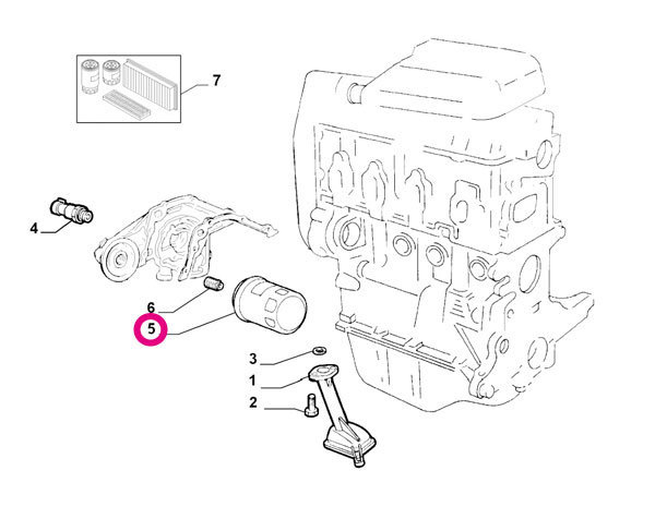FIAT フィアット 500C 31212用 オイルフィルター_画像2