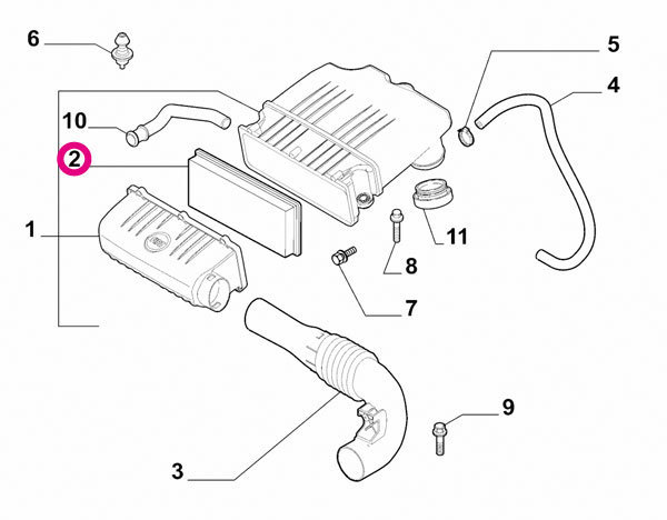 FIAT フィアット プントエヴォ 199144用 エアフィルター_画像2