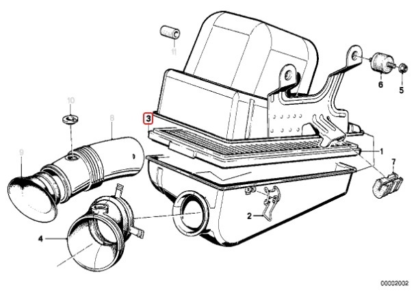 BMW 3 серии (E30) A25X для воздушный фильтр 