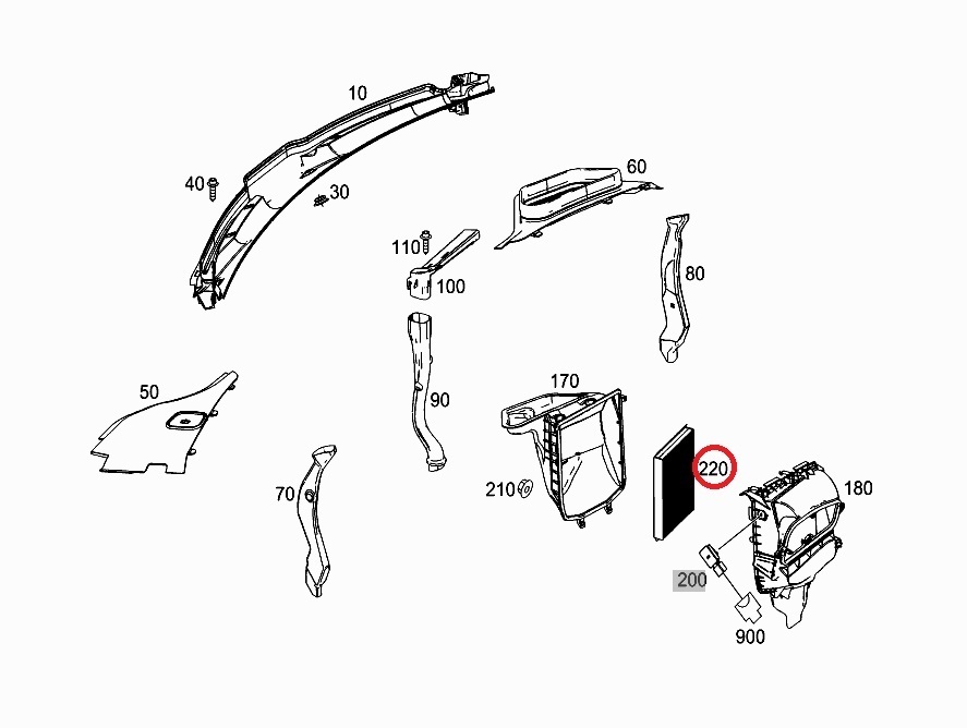 ベンツ Eクラスステーションワゴン(T213) 213243C用 エアコンフィルター(外気用) Mercedes-Benz メルセデス・ベンツ_画像2