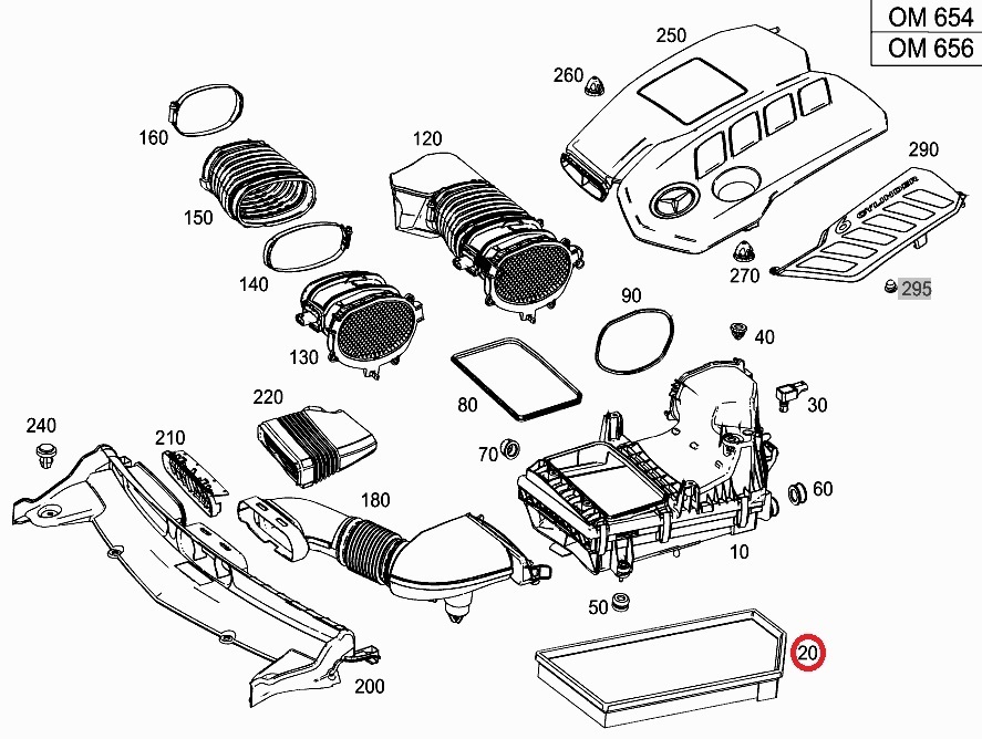 ベンツ GLC(X253) 253915C用 エアフィルター Mercedes-Benz メルセデス・ベンツ_画像2