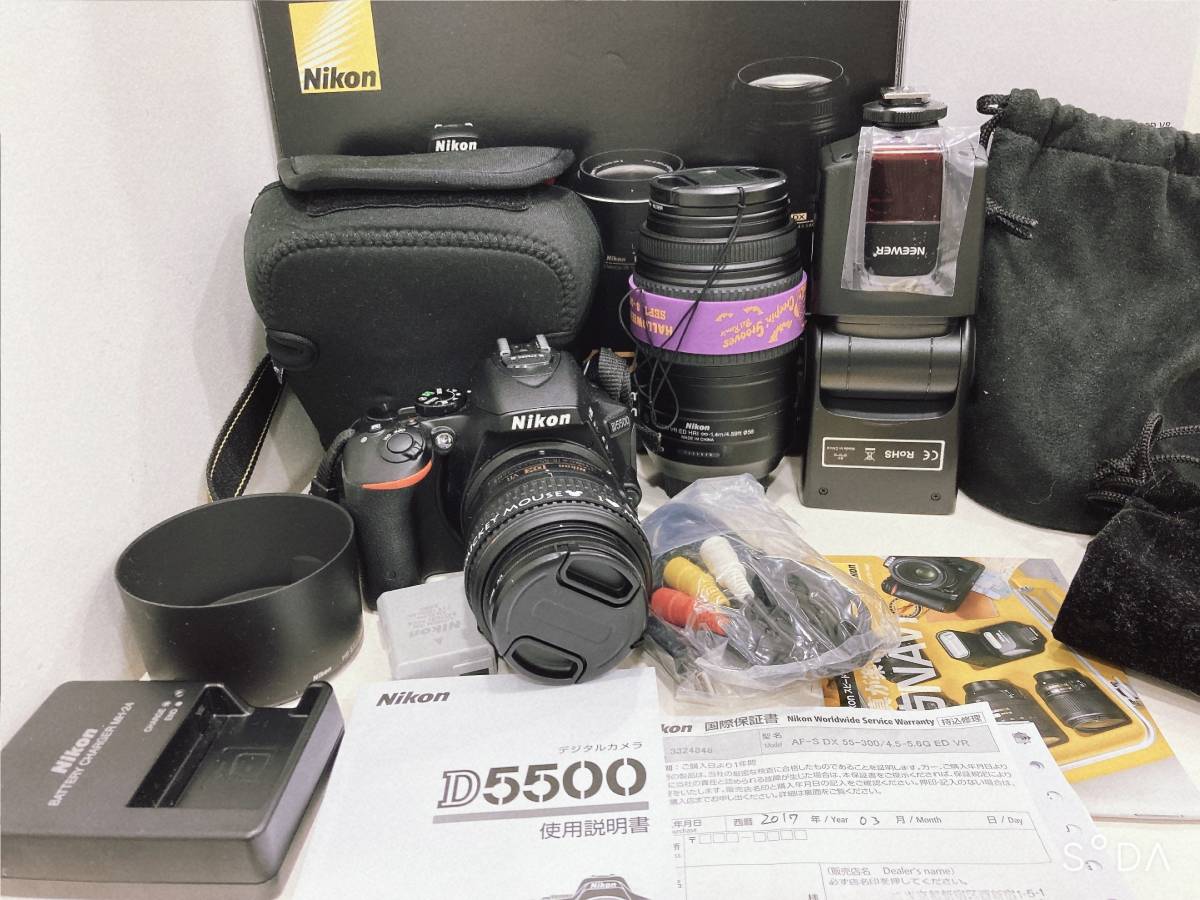 ◇【美品】ニコン Nikon デジタル一眼カメラ D5500 ダブルズームキット
