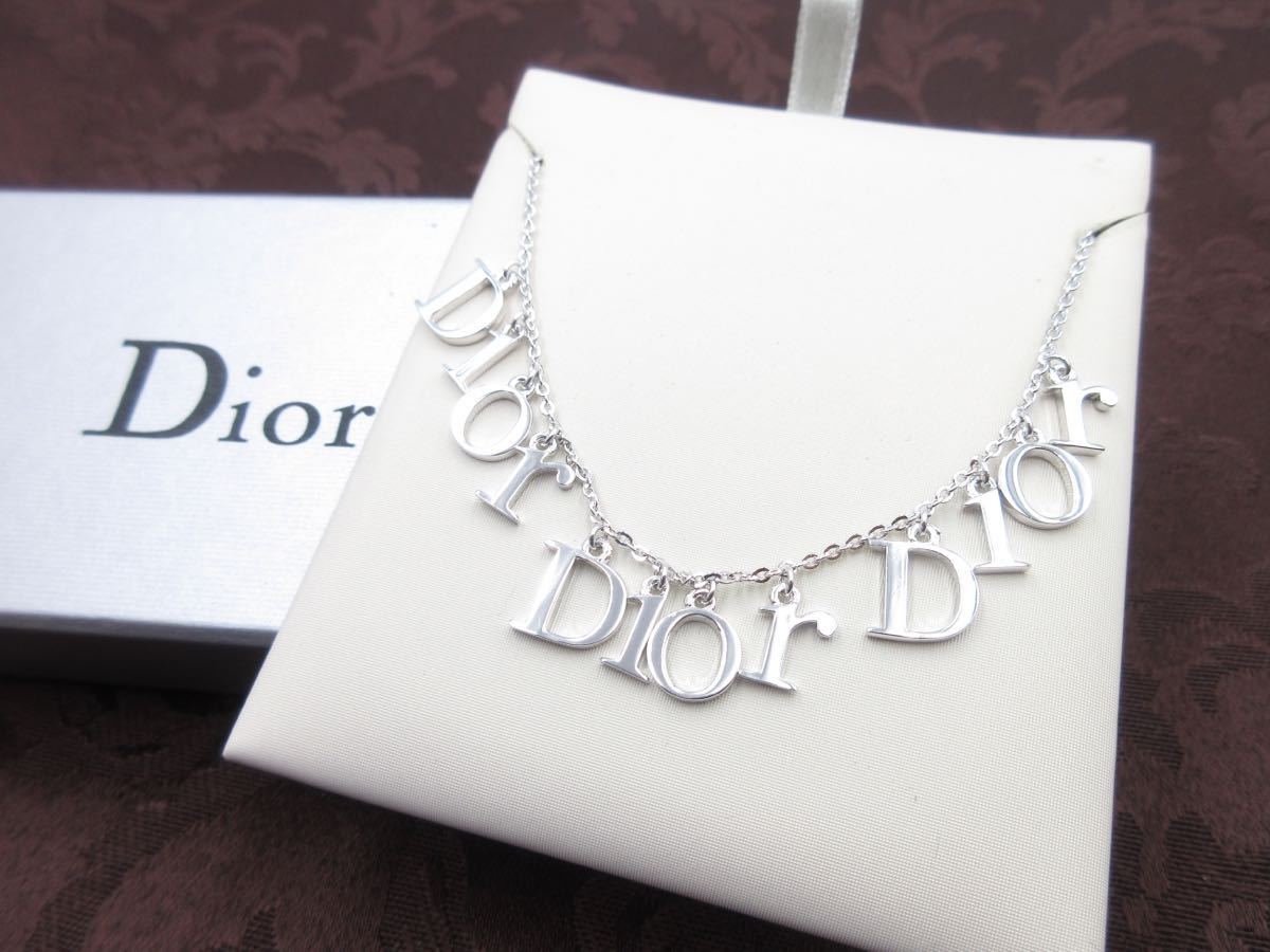 未使用 付属品付き Dior ロゴ ネックレス ヴィンテージ ディオール-