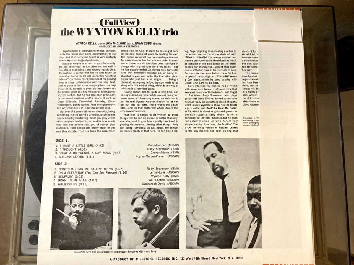 Wynton Kelly Trio レコード　LP 国内盤ウイントン・ケリー　Full View 美品_画像5