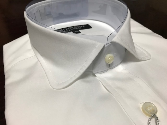 HITOYOSHI　CLASSIC 　白無地　ラウンドカラーワイシャツ　M(39-84)　百貨店販売品　　人吉産_画像4