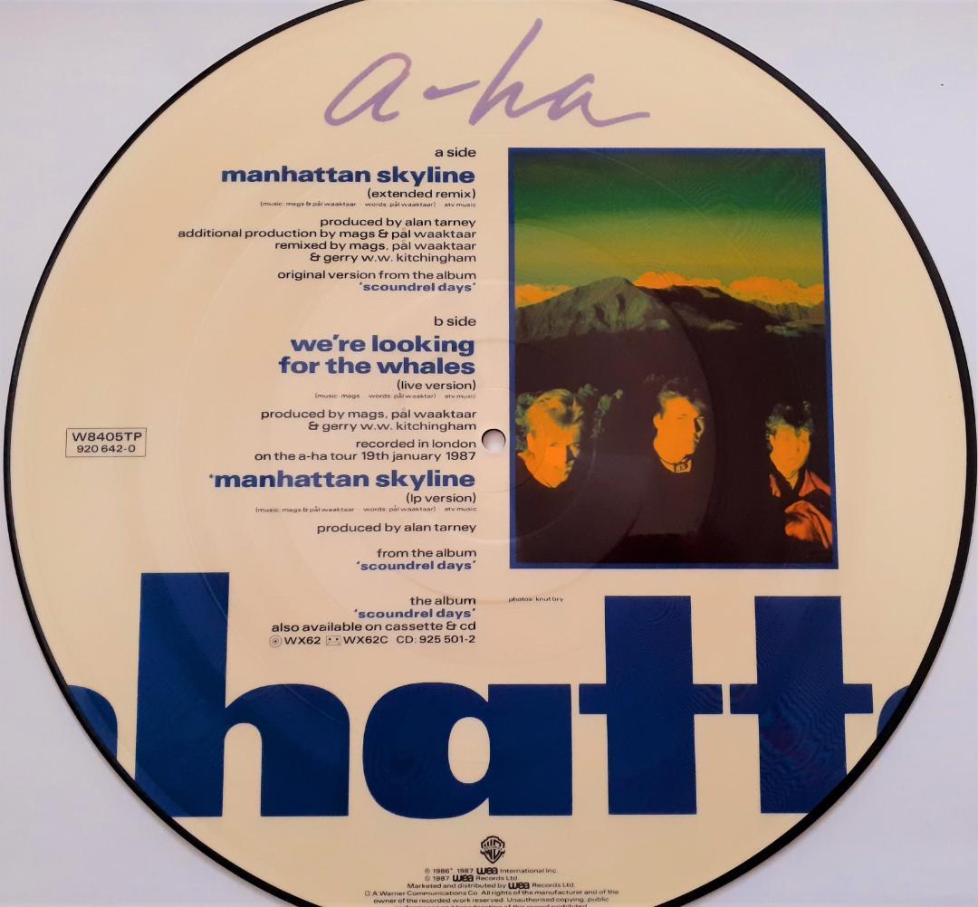 a-ha　Manhattan Skyline (Extended Remix）　UK盤 ピクチャーディスク仕様 12” シングル レコード_画像2