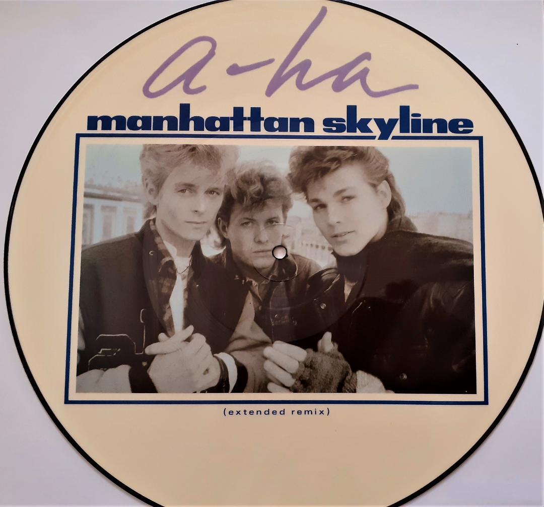 a-ha　Manhattan Skyline (Extended Remix）　UK盤 ピクチャーディスク仕様 12” シングル レコード_画像1