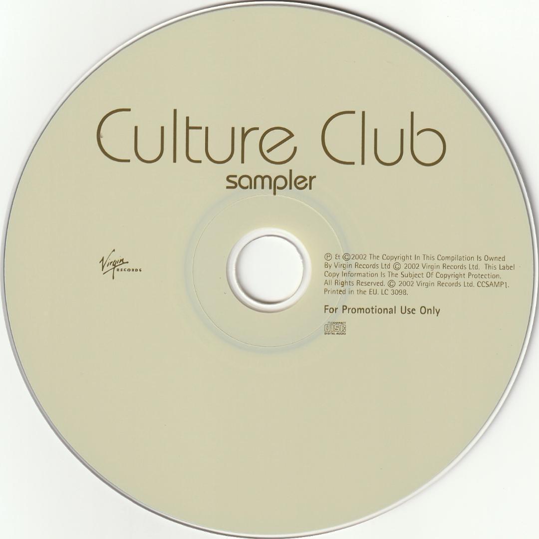  прекрасный запись CULTURE CLUB культура Club Sampler специальный выбор искривление . -тактный ценный запись CD бумага жакет specification 