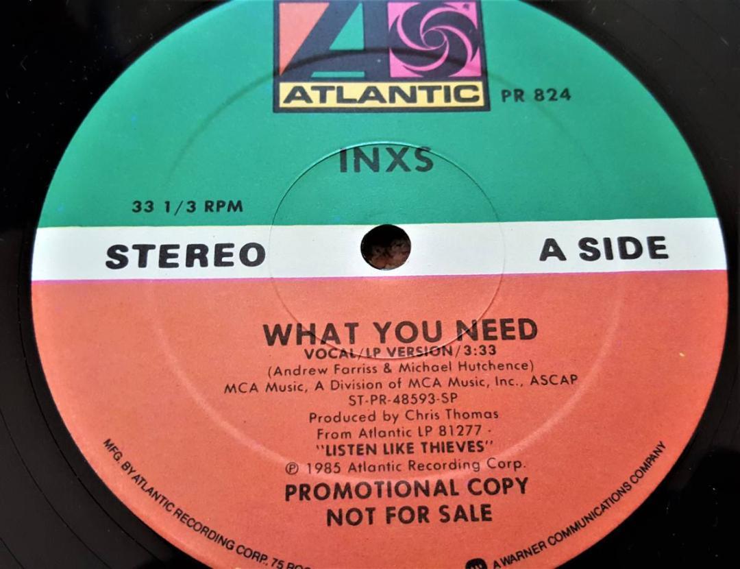 美盤　INXS　インエクセス　What You Need (Vocal / LP Version)　1985年 US盤 12” シングルレコード　貴重盤_画像3