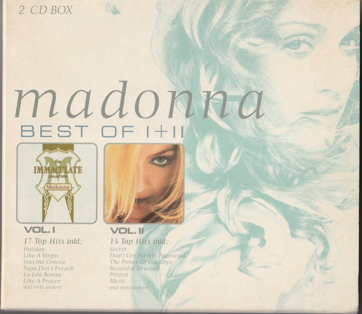 MADONNA　マドンナ　BEST OF Ⅰ + Ⅱ　限定盤 2枚組 CDボックスセット　：　The Immaculate Collection　/　GHV2_画像1