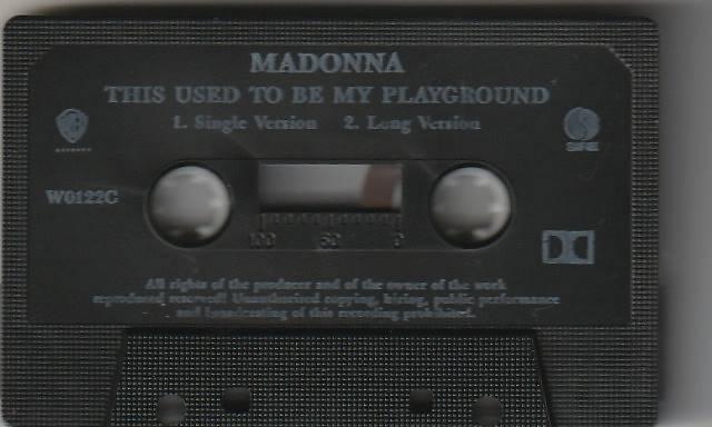 MADONNA　マドンナ　This Used To Be My Playground　UK製 シングルカセット (オフィシャル）_画像4