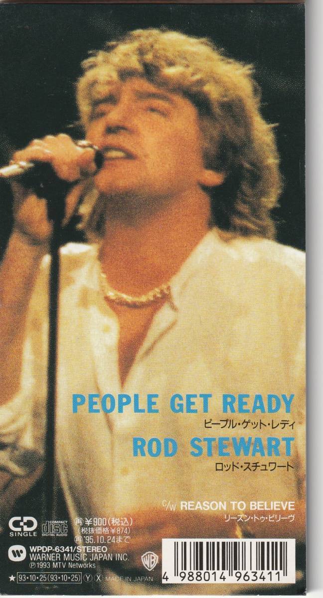 美盤　Rod Stewart　ロッド・スチュワート　People Get Ready / Reason To Believe　国内盤 8cm CDシングル_画像1