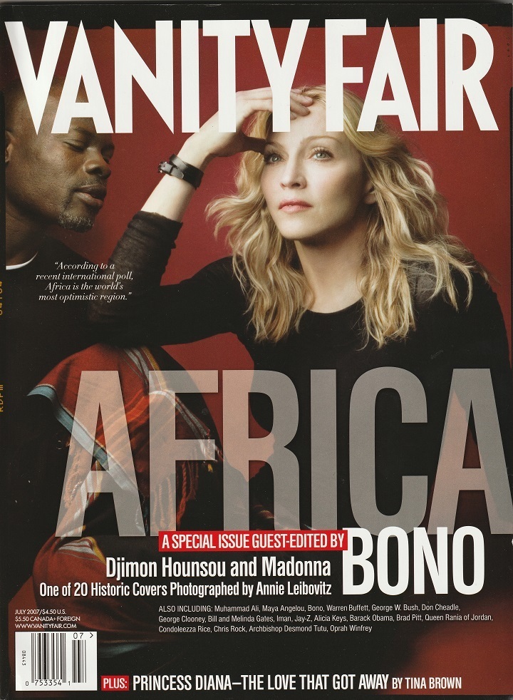 美品　MADONNA　マドンナ　表紙雑誌 　2007年　 Vanity Fair（US雑誌）_画像1