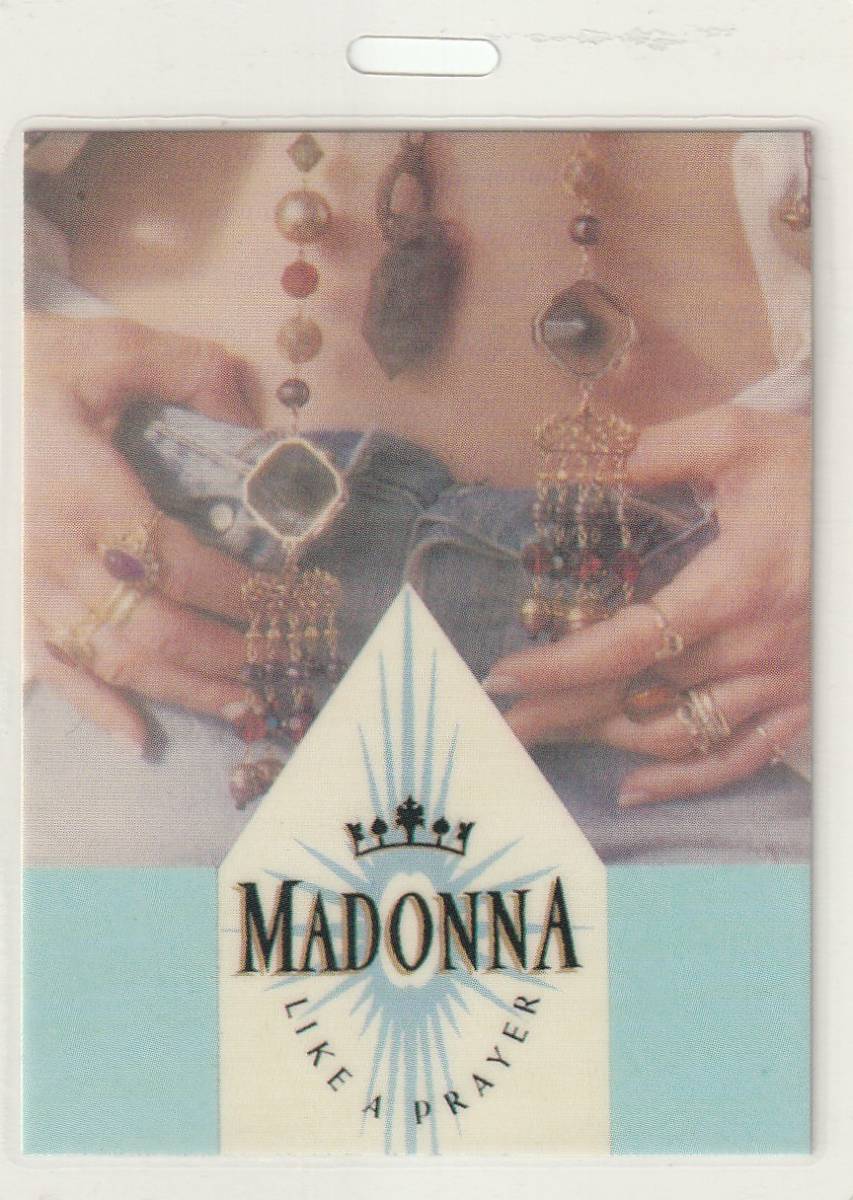 MADONNA マドンナ LIKE A PRAYER ライク・ア・プレイヤー official merchandise ラミネート パスカードの画像1