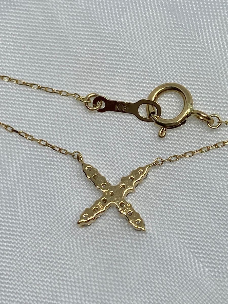 カジュアルに個性を出して☆K18ダイヤモンドネックレス・18金ダイヤ