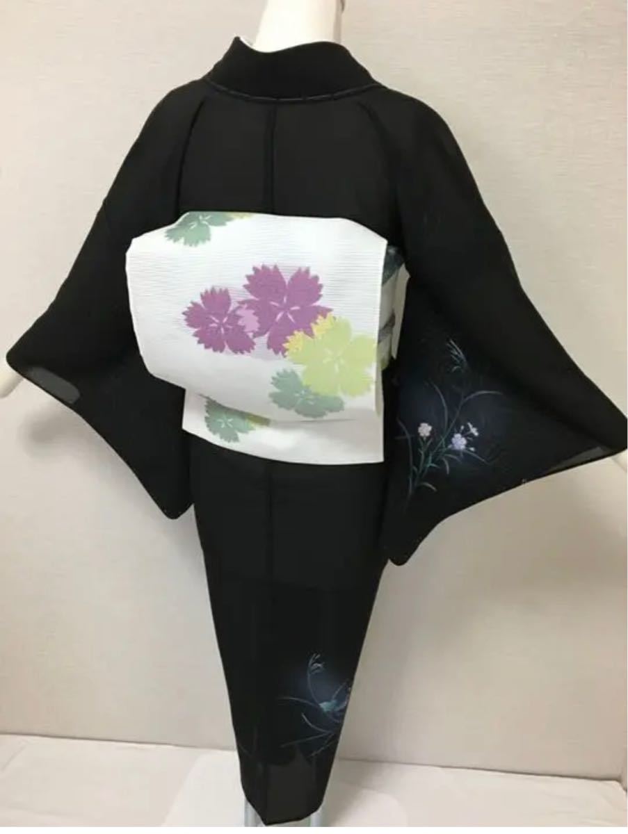 SALE/72%OFF】 蔦葡萄 竪絽 夏小紋 未使用品 正絹 居敷当て
