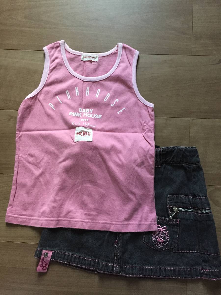 PINK HOUSE baby pink house boys Karl hell m tank top L 120 USED / summer ③