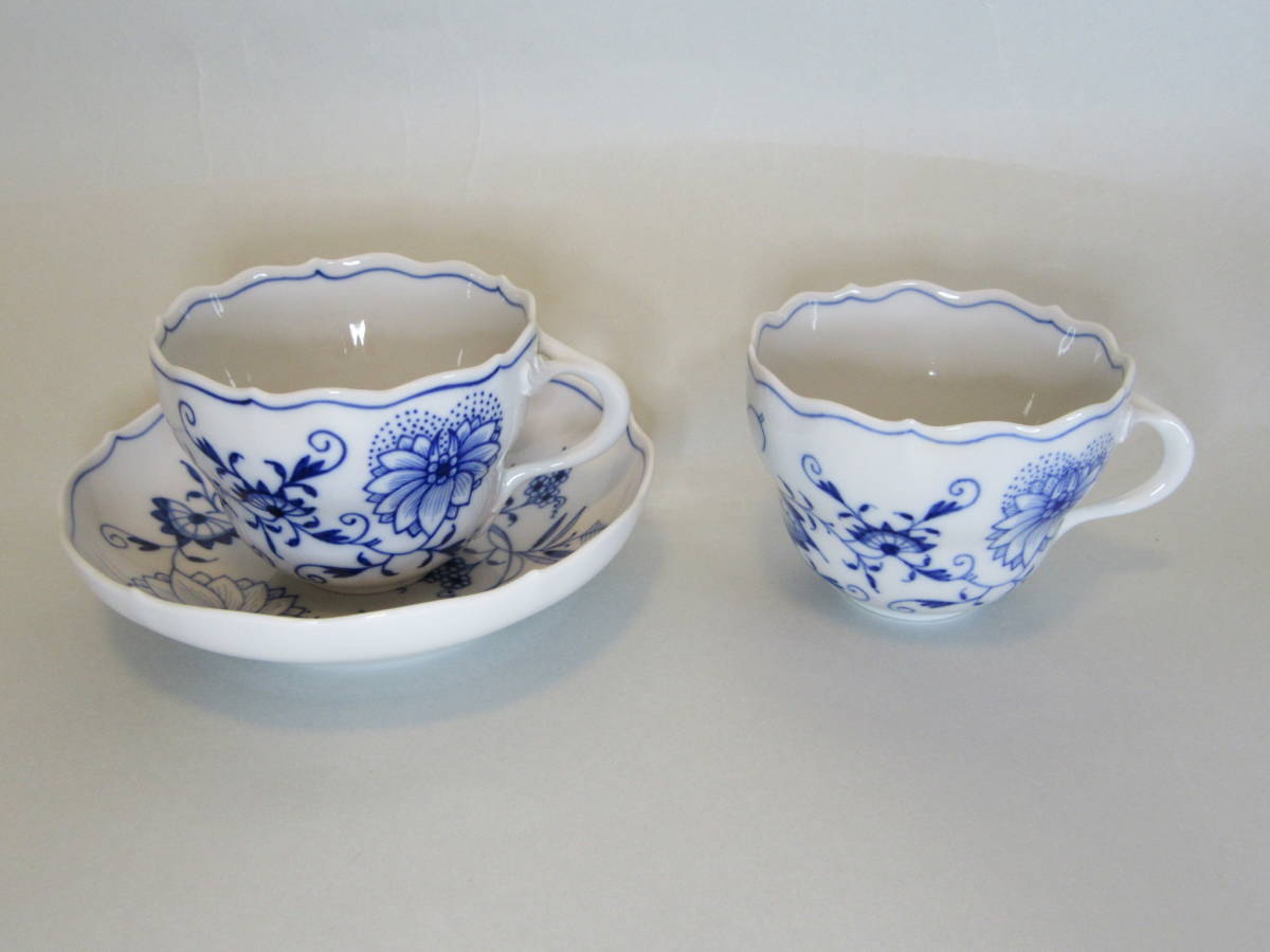 マイセン Meissen ブルーオニオン カップ2客 ソーサー1枚 www.esole.eu