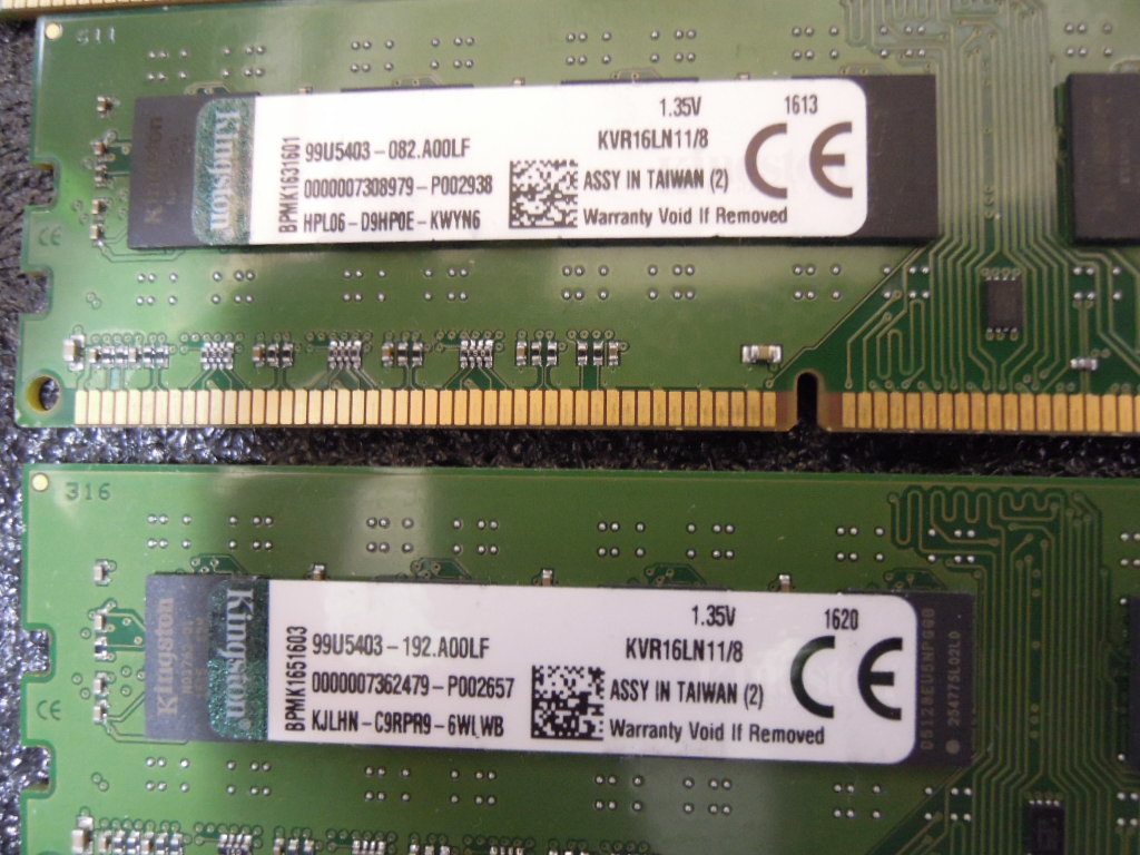 KVR16LN11/8 [DDR3L PC3L-12800 8GB] 4枚 32GB