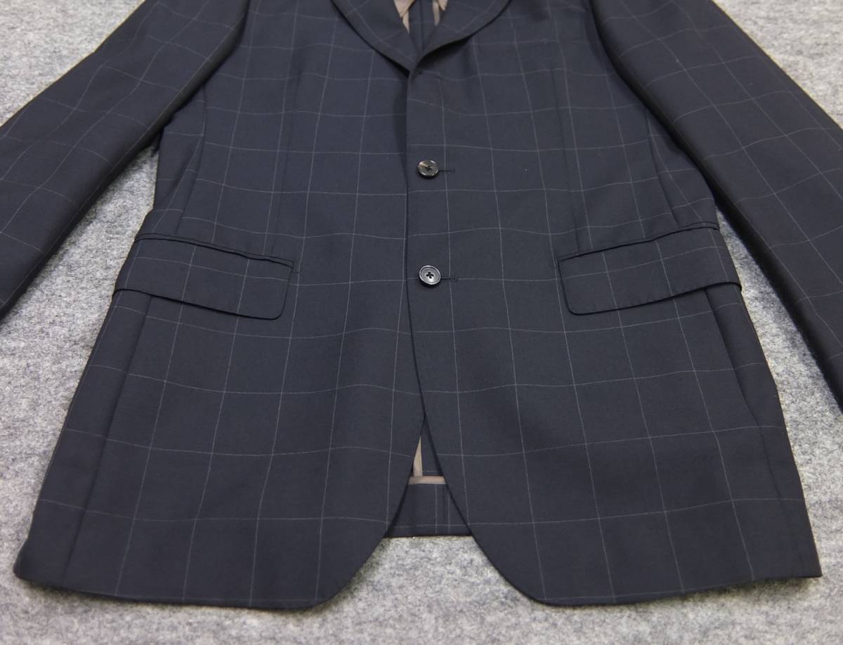 スーツカンパニー イタリア生地 ALPE SOLIVO SUPER120'S 春夏 チェック スーツ 紺 185cm-6Drop セットアップ THE SUIT COMPANY_画像5