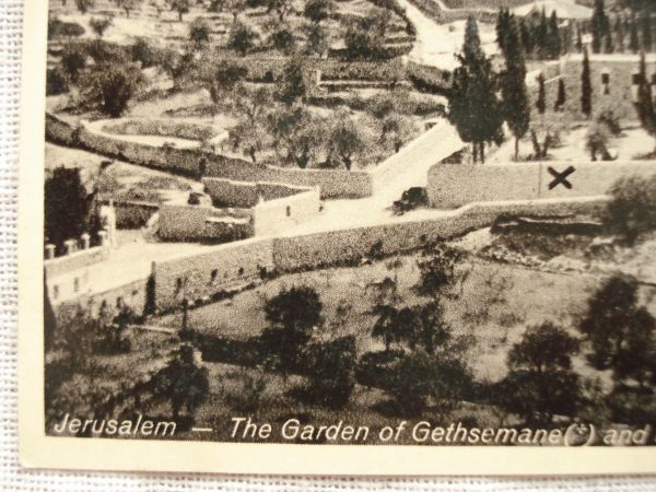 【絵葉書1枚】 JERUSALEM - The Garden of Gethsemane and the Mount of Olives /ORIENTAL COMMERCIAL BUREAU /ヴィンテージ建築 15-618の画像7