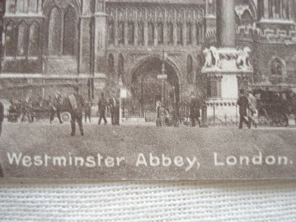 【絵葉書1枚】 Westminster Abbey, London /M&L Ltd /NATIONAL SERIES No.1 /ヴィンテージ都市街建築教会寺院聖堂バス ハガキ 20-3_画像2