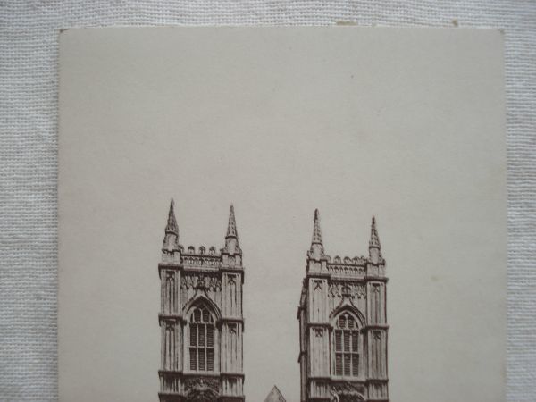 【絵葉書1枚】 Westminster Abbey, London /M&L Ltd /NATIONAL SERIES No.1 /ヴィンテージ都市街建築教会寺院聖堂バス ハガキ 20-3_画像6