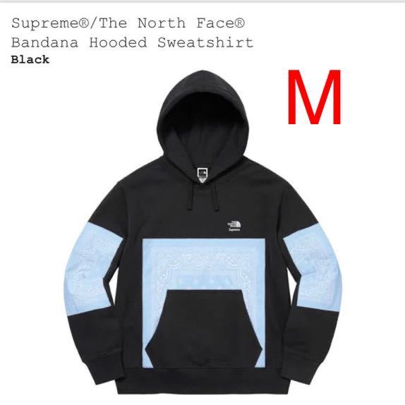 新品】Supreme The North Face Bandana Hooded Sweatshirt Black